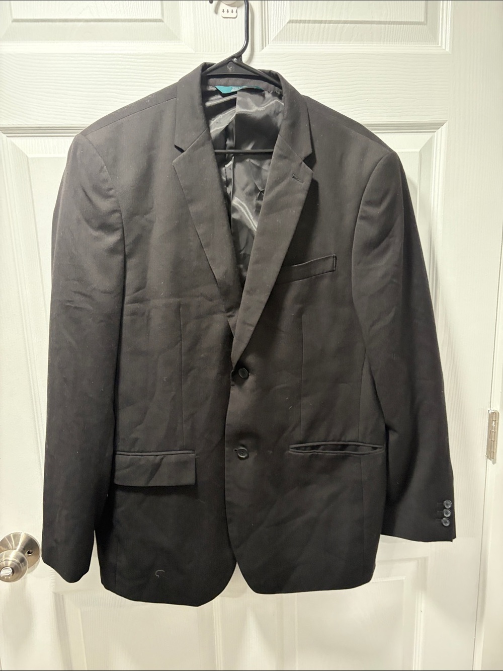 NWOT Perry Ellis Classic Fit Suit Jacket Black Formal 2 Button 44R
